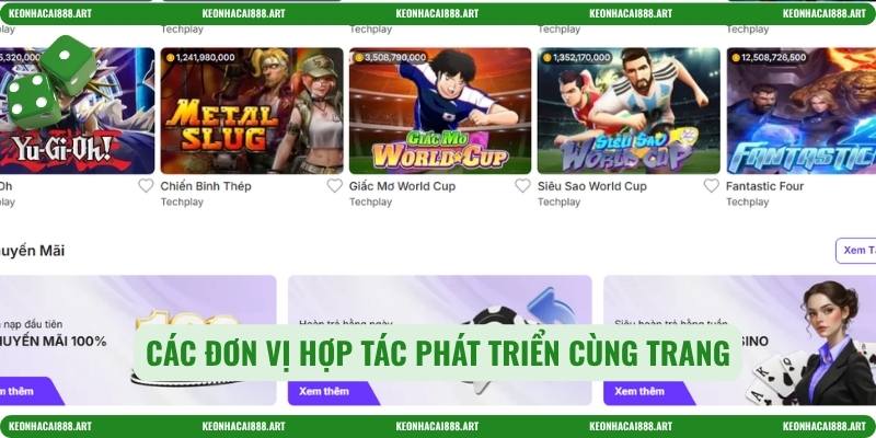 Các đơn vị hợp tác phát triển cùng trang