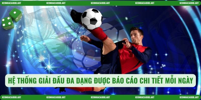 Hệ thống giải đấu đa dạng được báo cáo chi tiết mỗi ngày