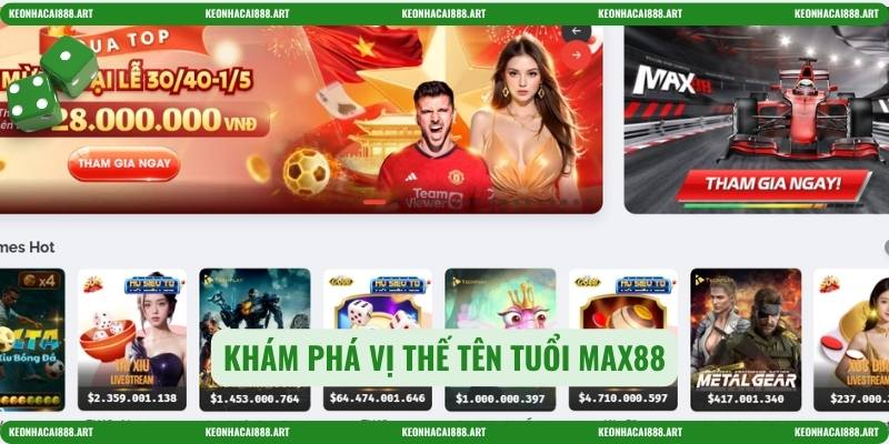 Khám phá vị thế tên tuổi max88