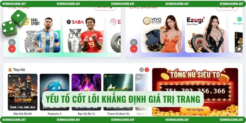 Yếu tố cốt lõi khẳng định giá trị trang